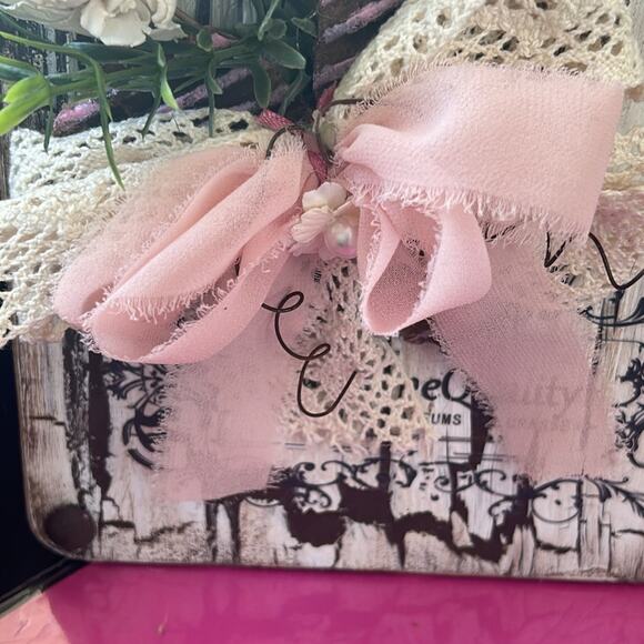 Handmade French Country Wall Hanging- Shelf Sitter Home Decor Piece - Picture 5 of 11